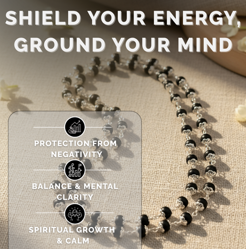 Silver Capped Karungali Malai