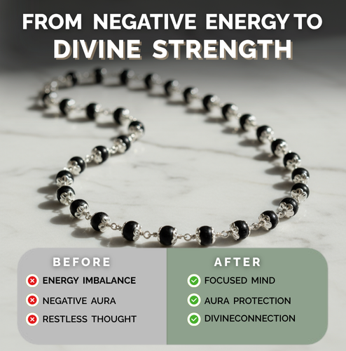 Silver Capped Karungali Malai