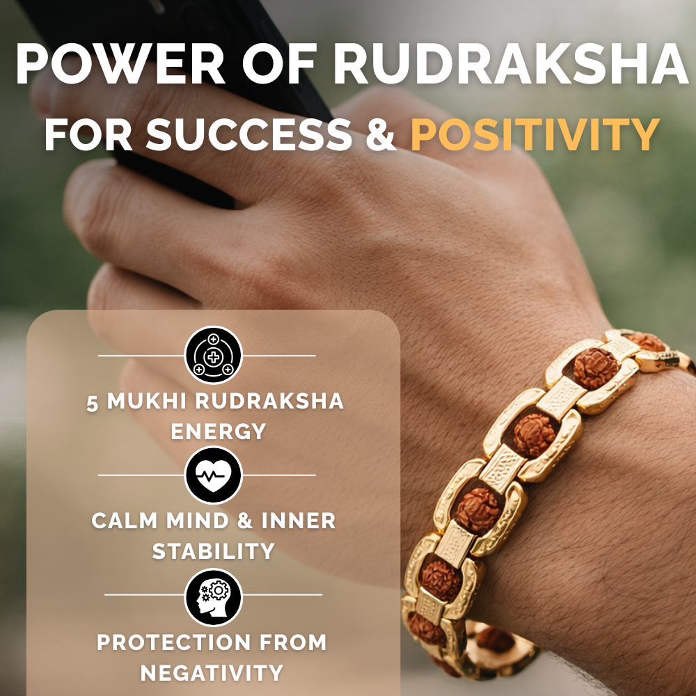 5 Mukhi Rudraksha Bracelet Benefits – Lord Shiva Protection Bracelet India