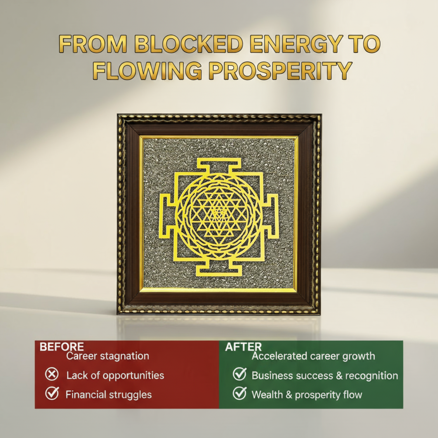 Shree Yantra on Raw Pyrite