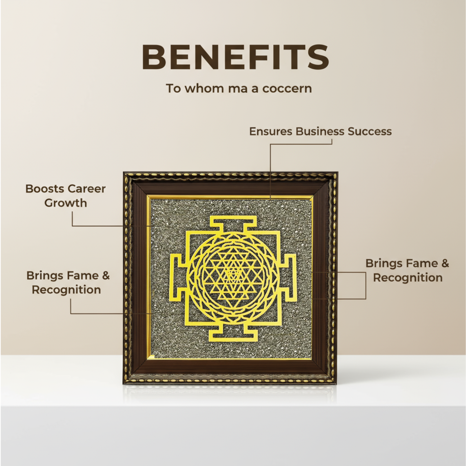 Shree Yantra on Raw Pyrite