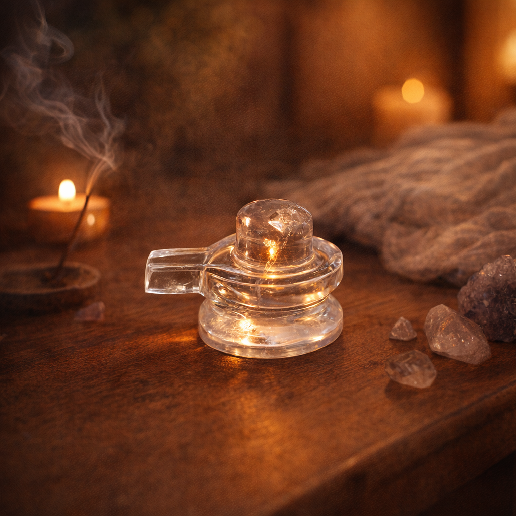 Clear Quartz ShivLingam (Sphatik Shivling)