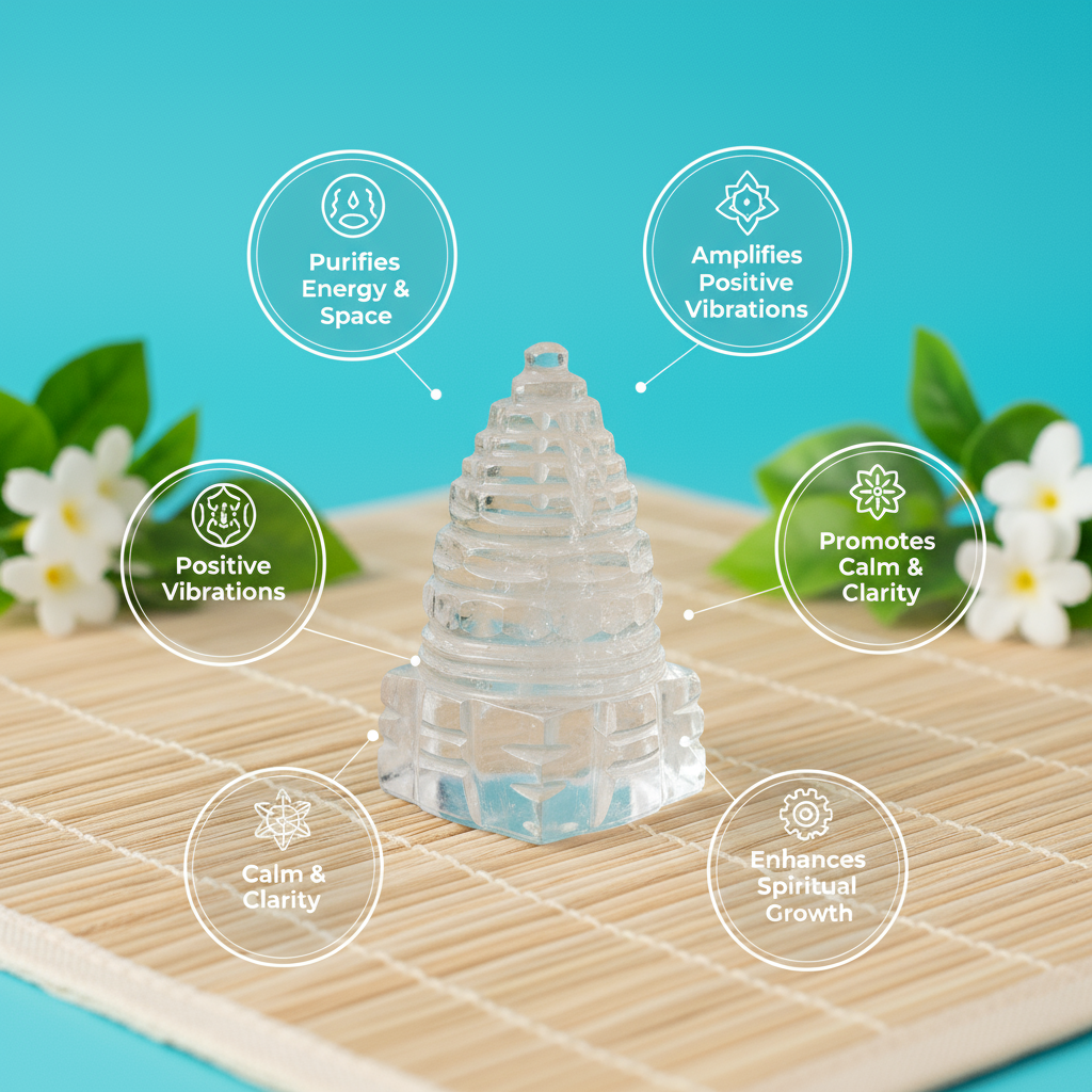Clear Quartz  Sri Yantra