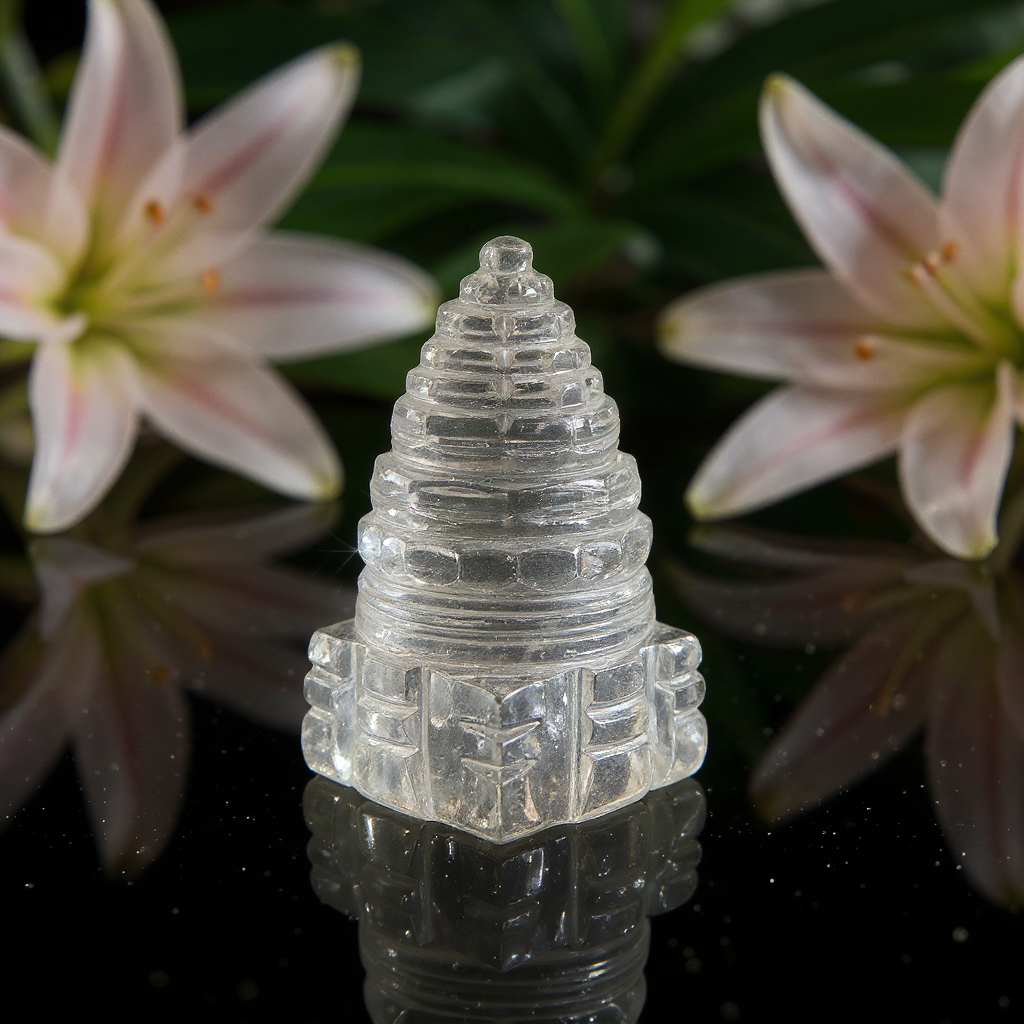 Clear Quartz  Sri Yantra