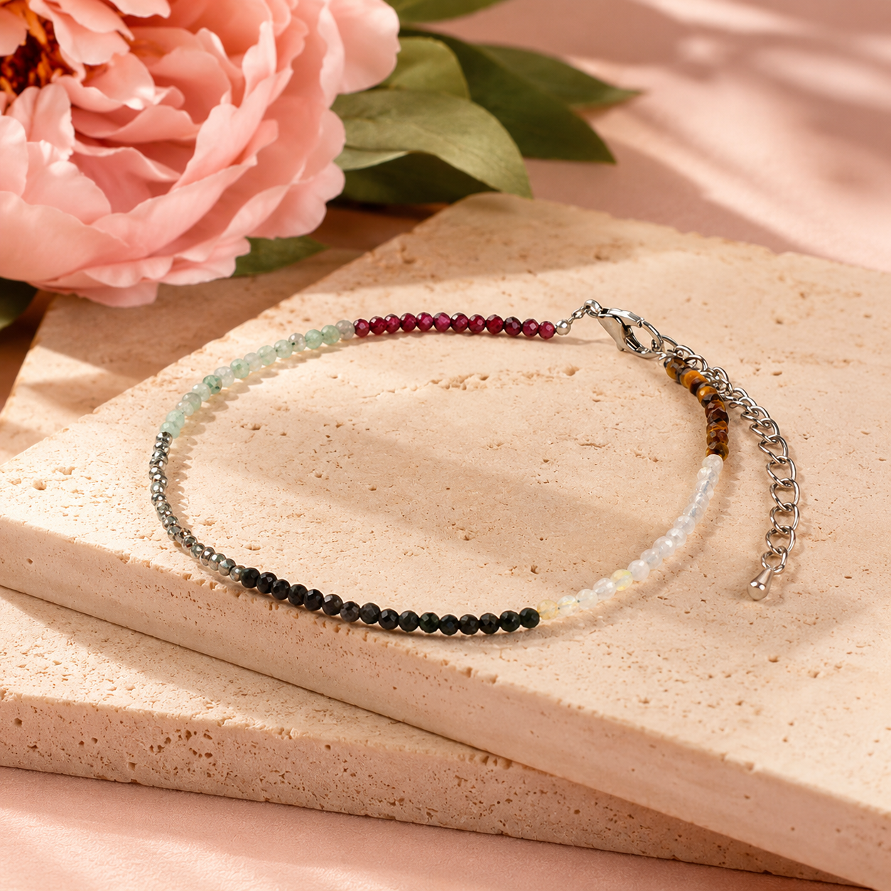 Dhan Yog Anklet | Citrine, Pyrite, Tiger Eye & More