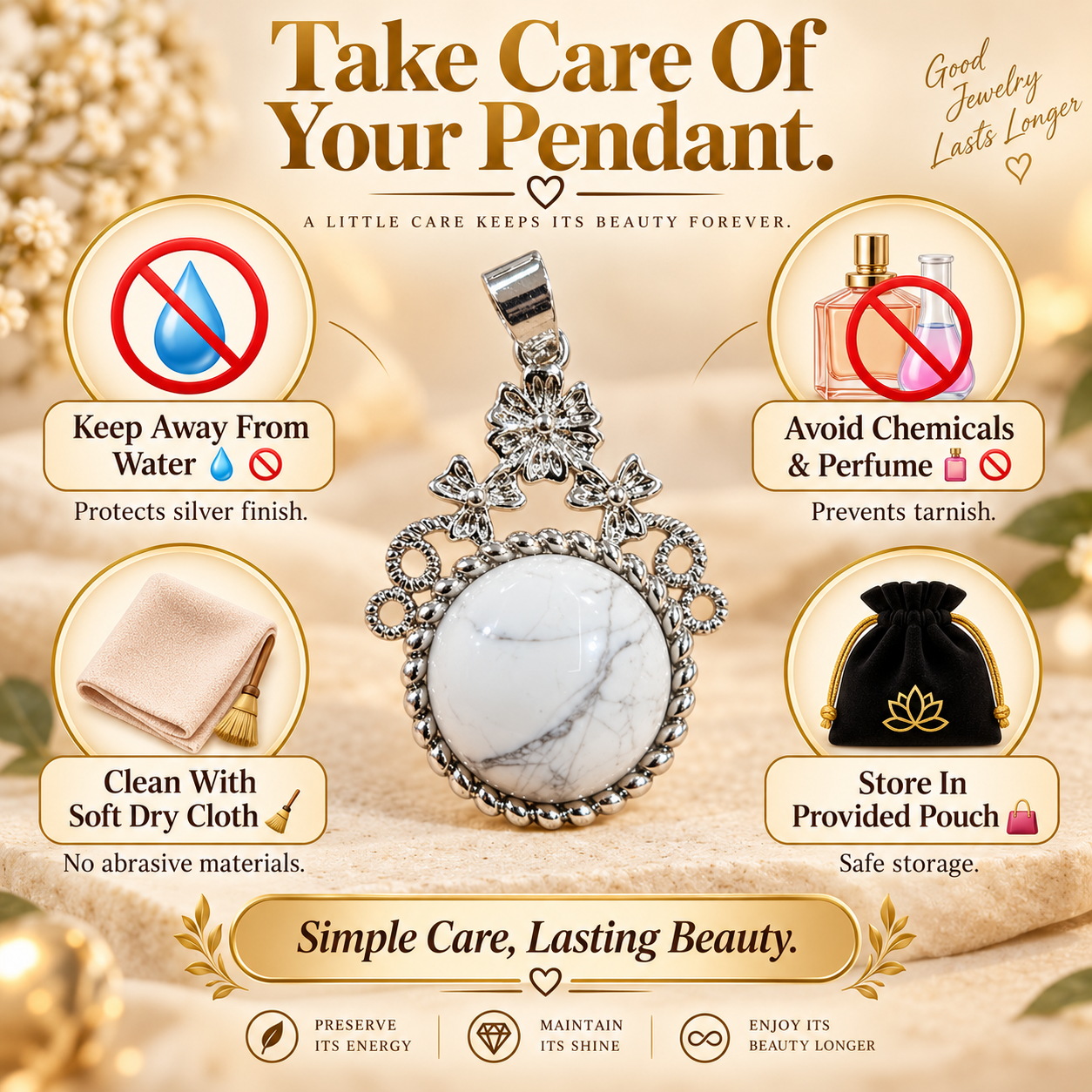 Howlite Pendant