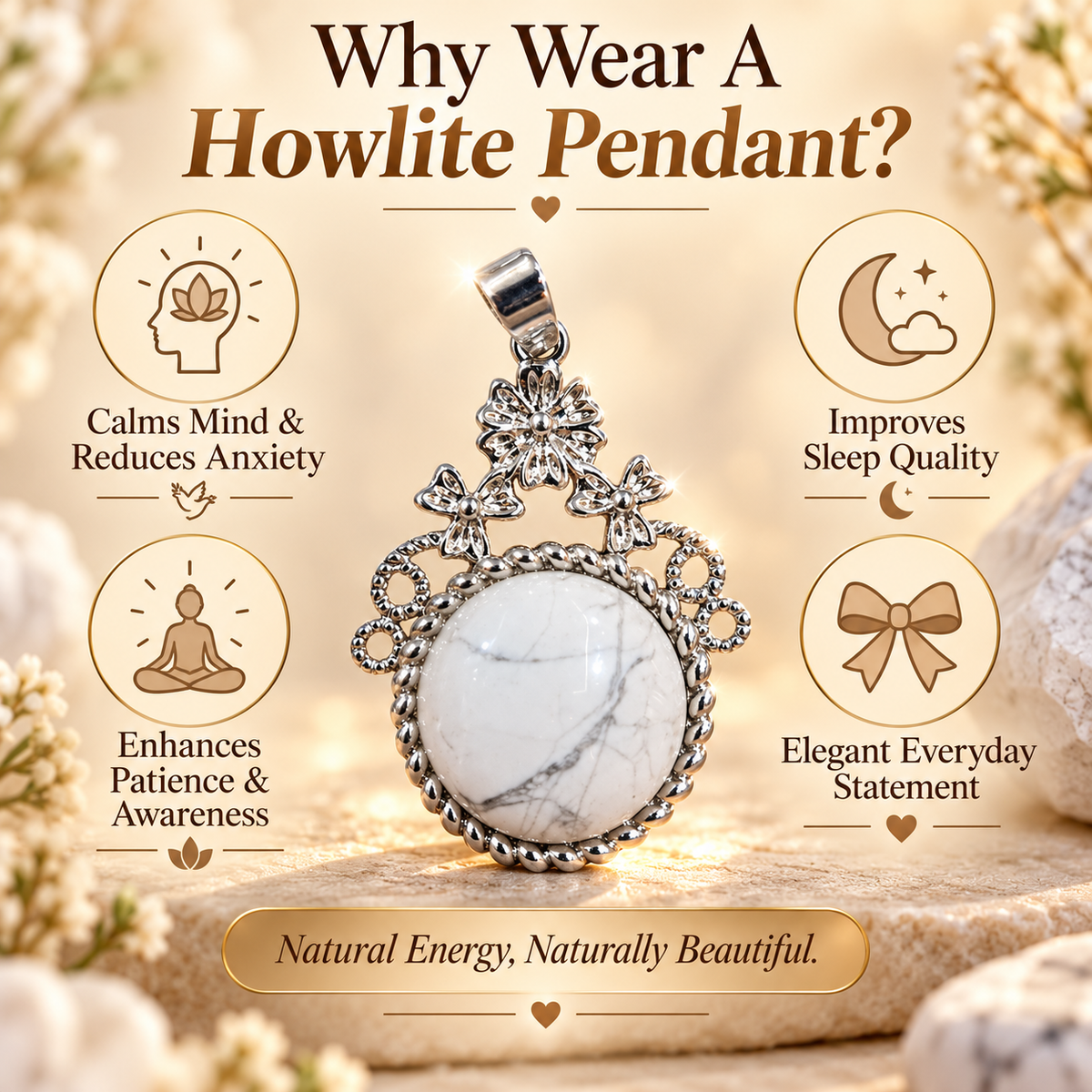 Howlite Pendant