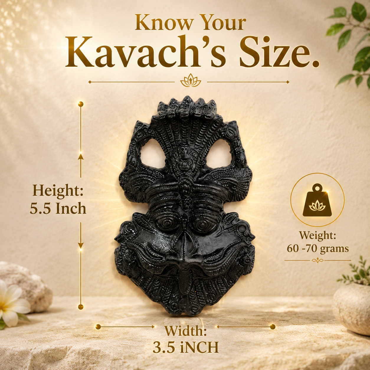 Kirtimukha Black Tourmaline Guardian | Shiva's Divine Protection for Home & Office