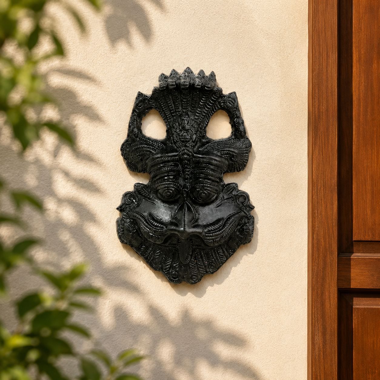 Kirtimukha Black Tourmaline Guardian | Shiva's Divine Protection for Home & Office