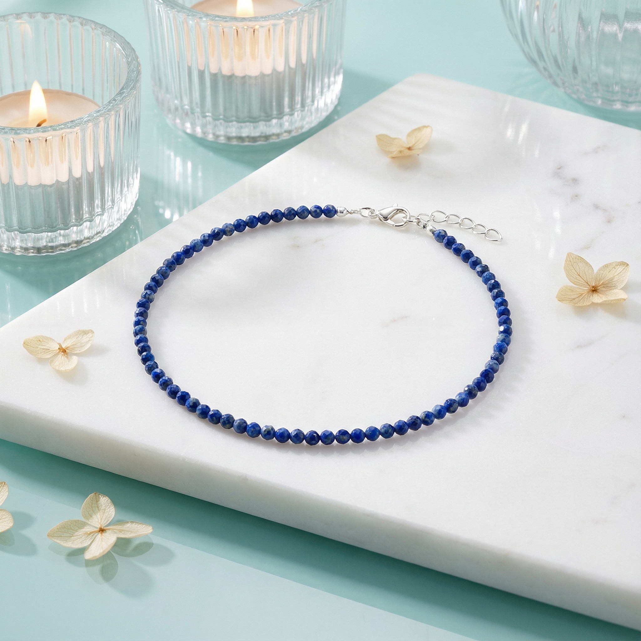 Raw Lapis Lazuli Anklet