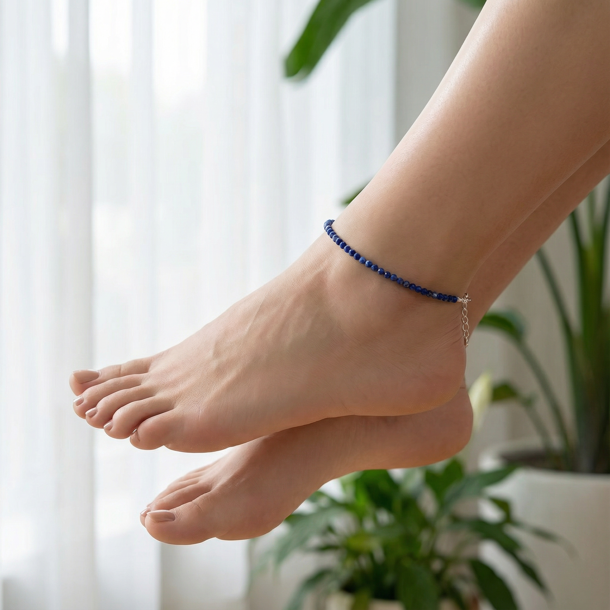 Raw Lapis Lazuli Anklet