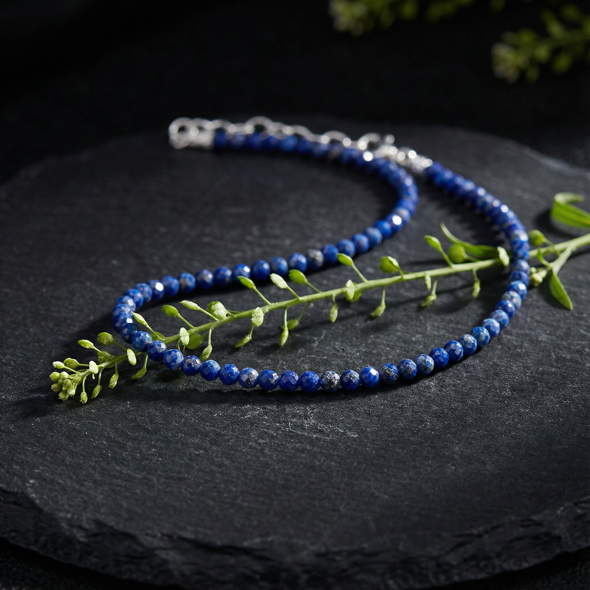 Raw Lapis Lazuli Anklet