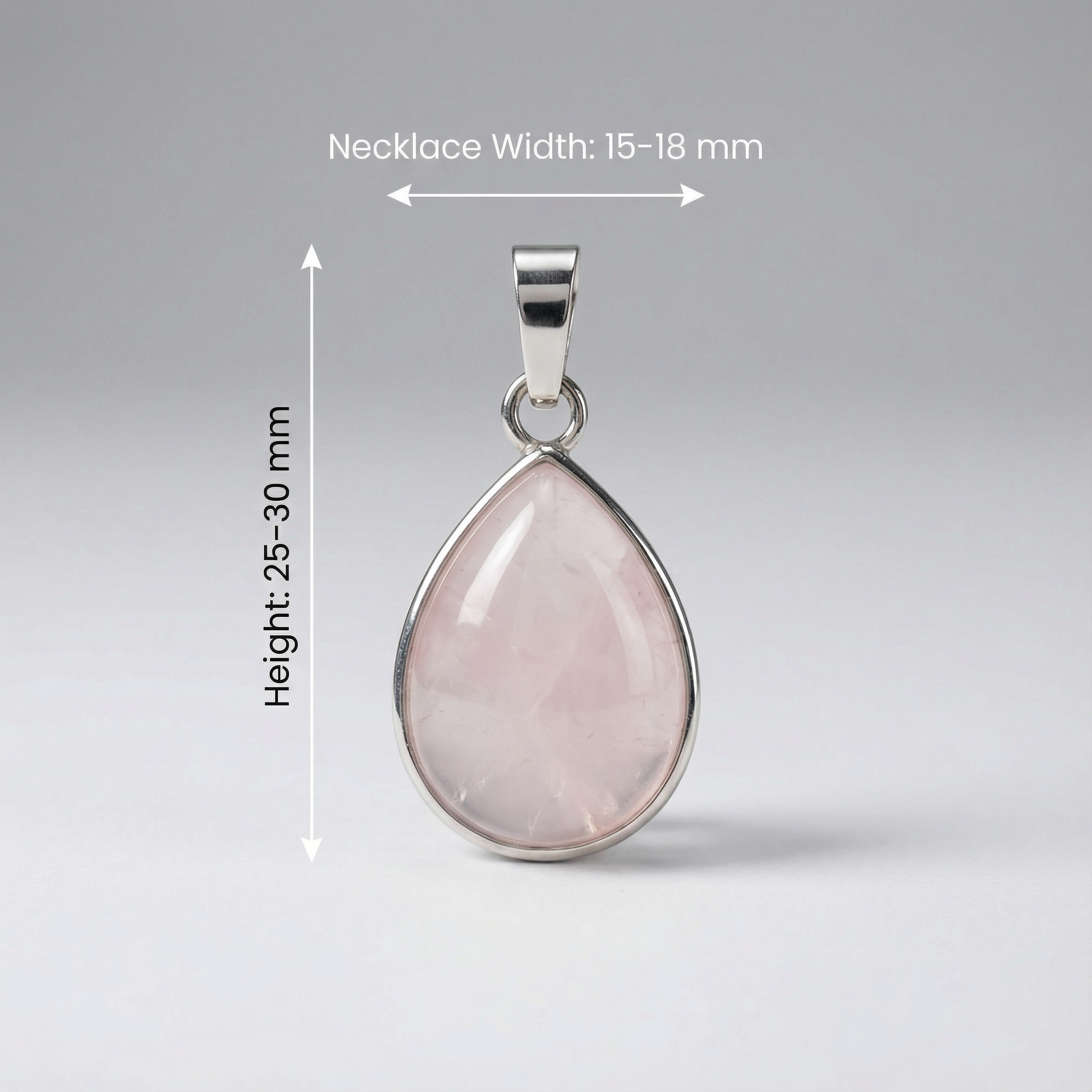 Rose Quartz Teardrop Pendant
