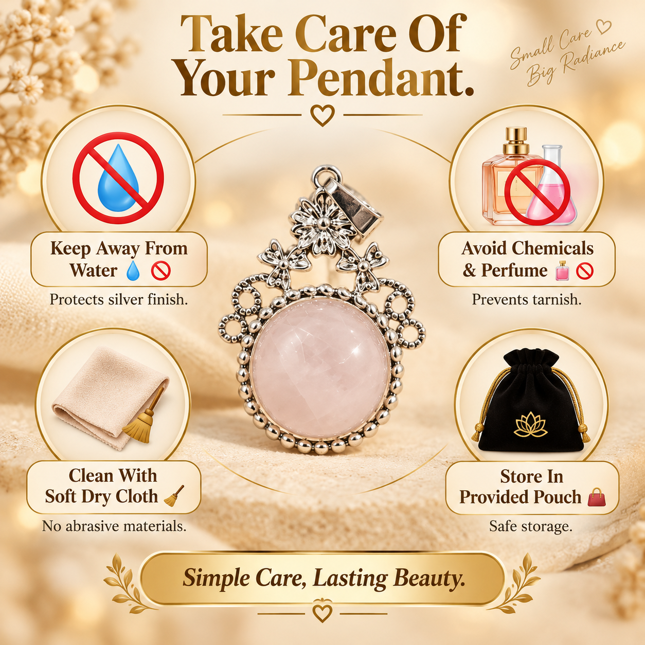 Rose Quartz Pendant — The Stone of Unconditional Love