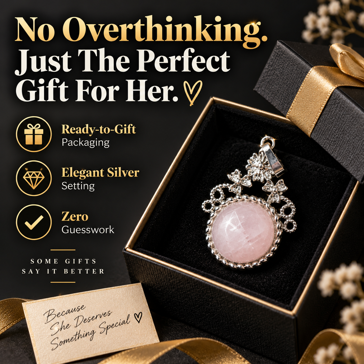 Rose Quartz Pendant — The Stone of Unconditional Love