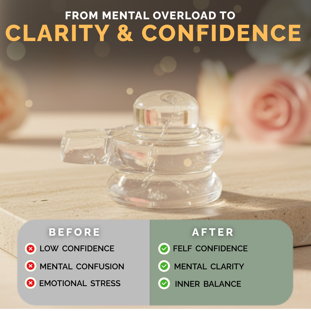 Clear Quartz ShivLingam (Sphatik Shivling)