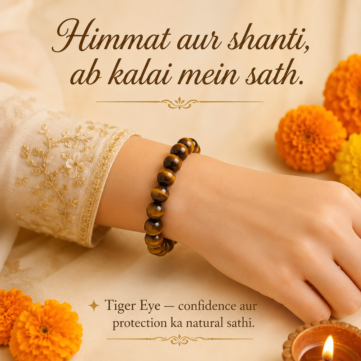Tiger Eye Bracelet – AAA Quality Natural Crystal for Confidence & Protection