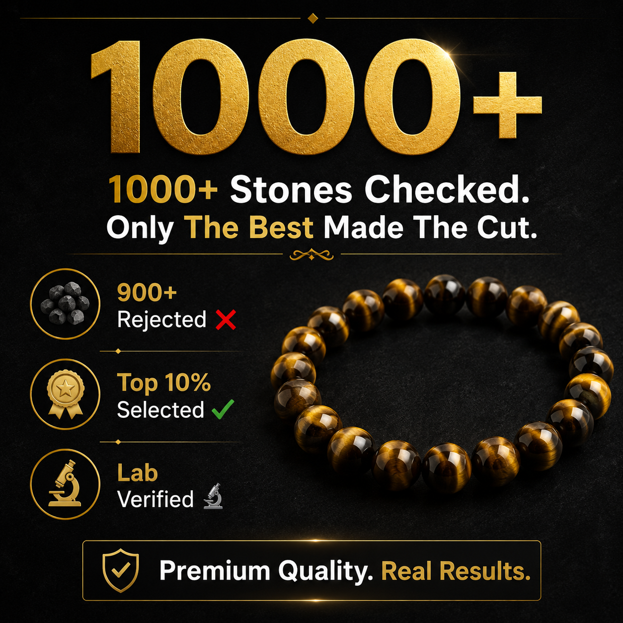 Tiger Eye Bracelet – AAA Quality Natural Crystal for Confidence & Protection