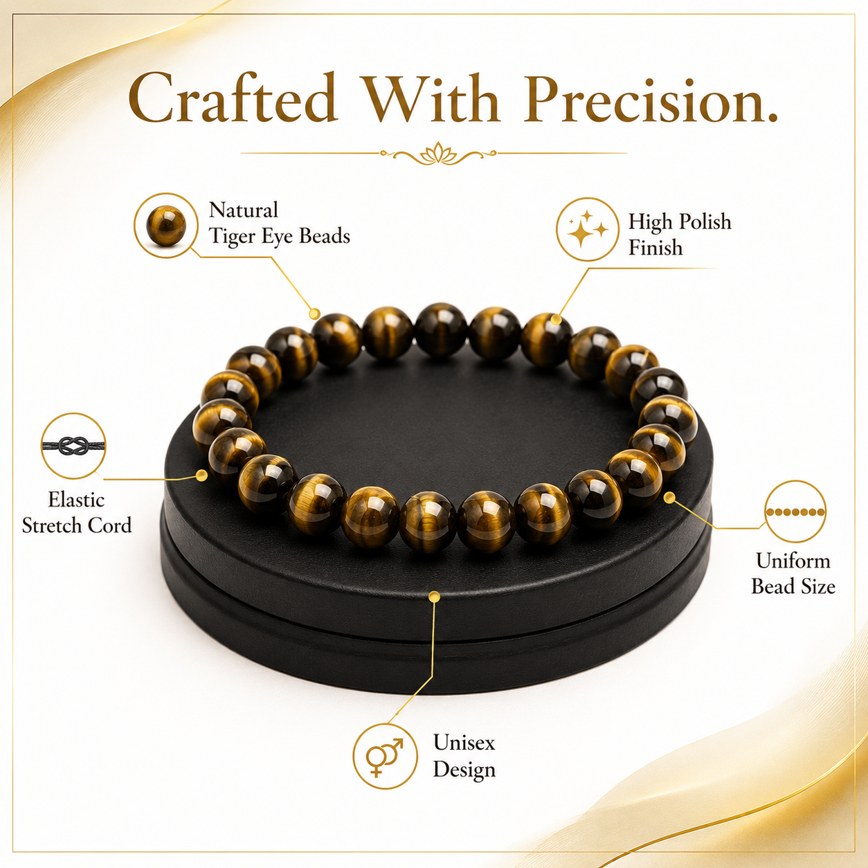 Tiger Eye Bracelet – AAA Quality Natural Crystal for Confidence & Protection