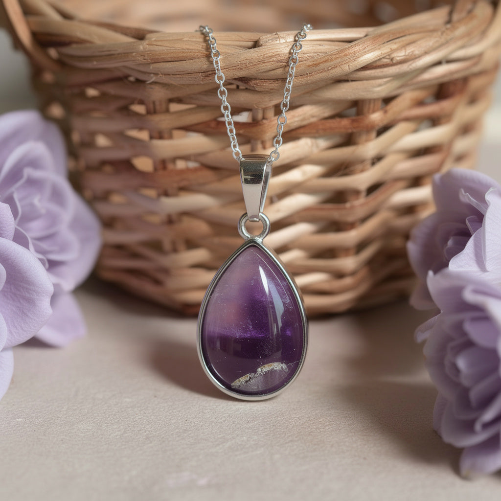 Amethyst Teardrop Pendant