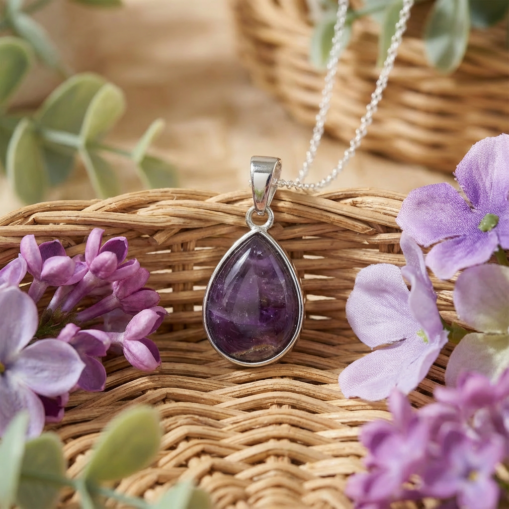 Amethyst Teardrop Pendant