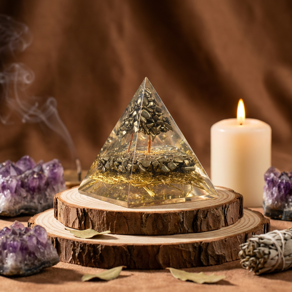 Pyrite Money Magnet Pyramid