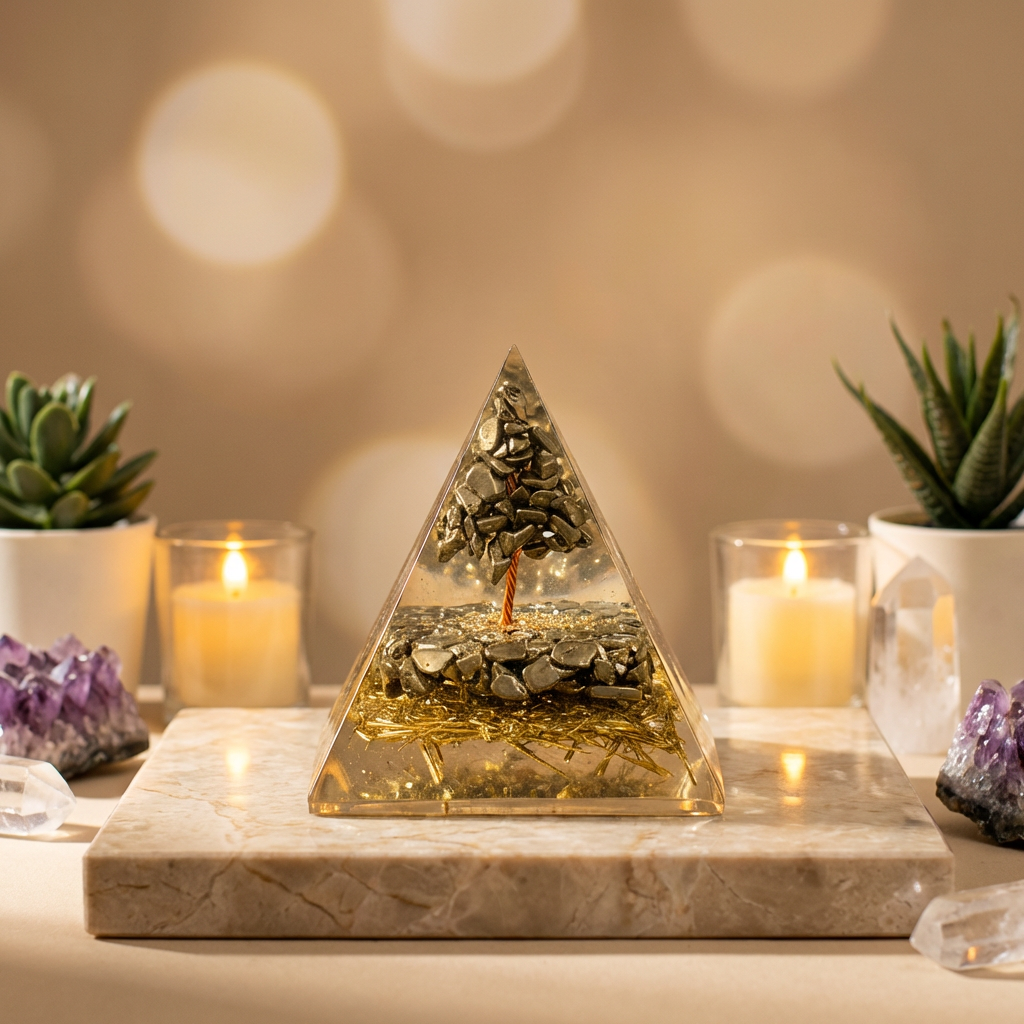 Pyrite Money Magnet Pyramid