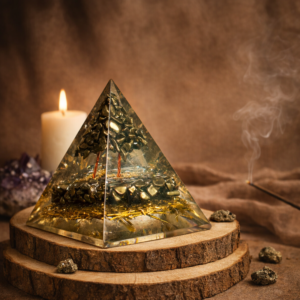 Pyrite Money Magnet Pyramid